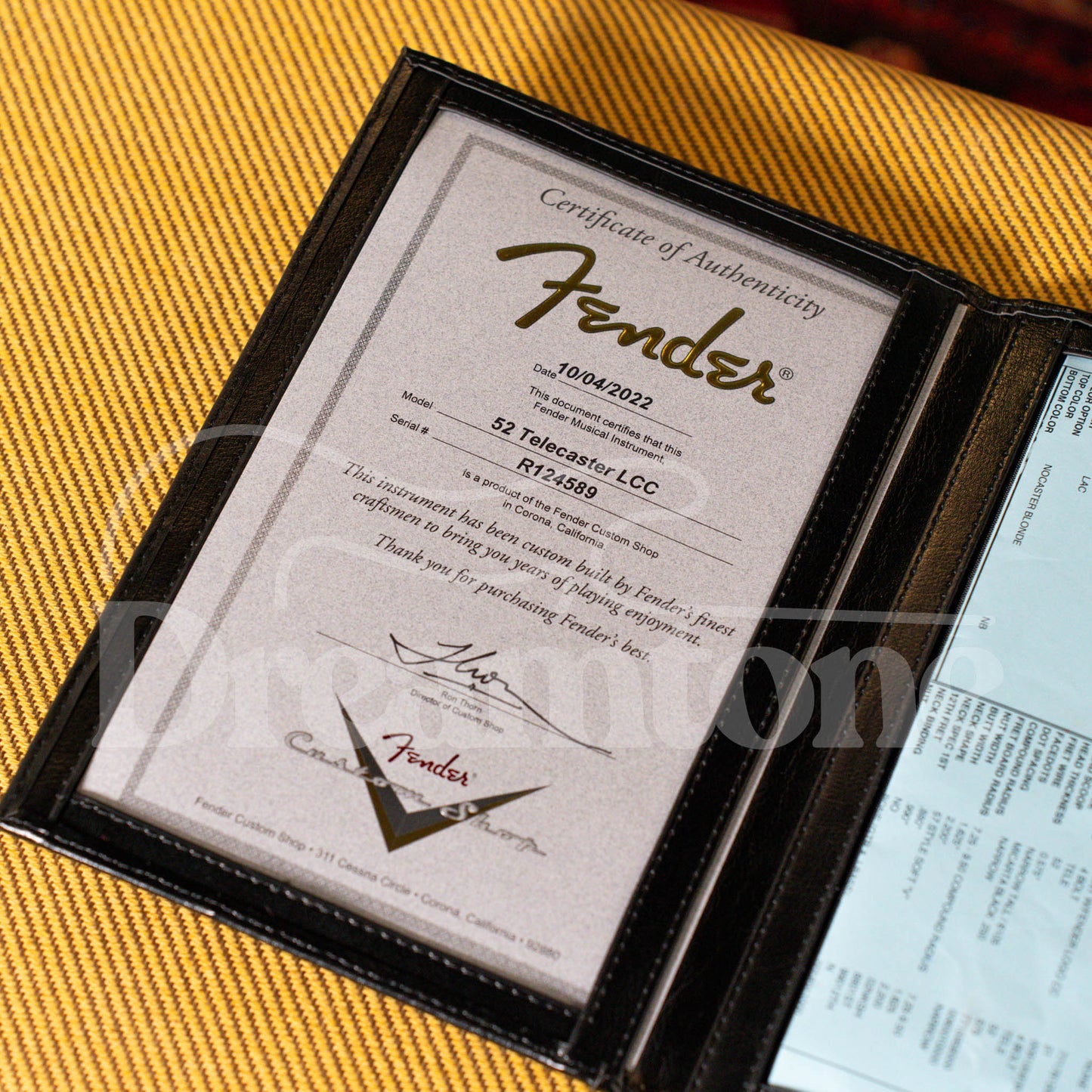 Fender Custom Shop '52 Telecaster Deluxe Closet Classic Nocaster Blonde