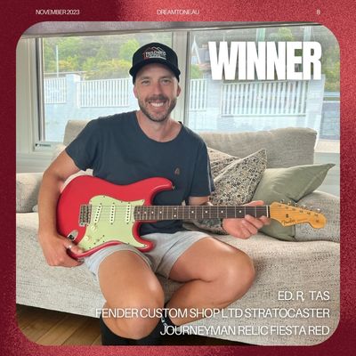 Ed R. Fender Custom Shop Stratocaster Fiesta Red Giveaway Winner