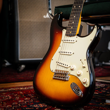 Fender Custom Shop Stratocaster Guitar Giveaway Dreamtone Against Chair
