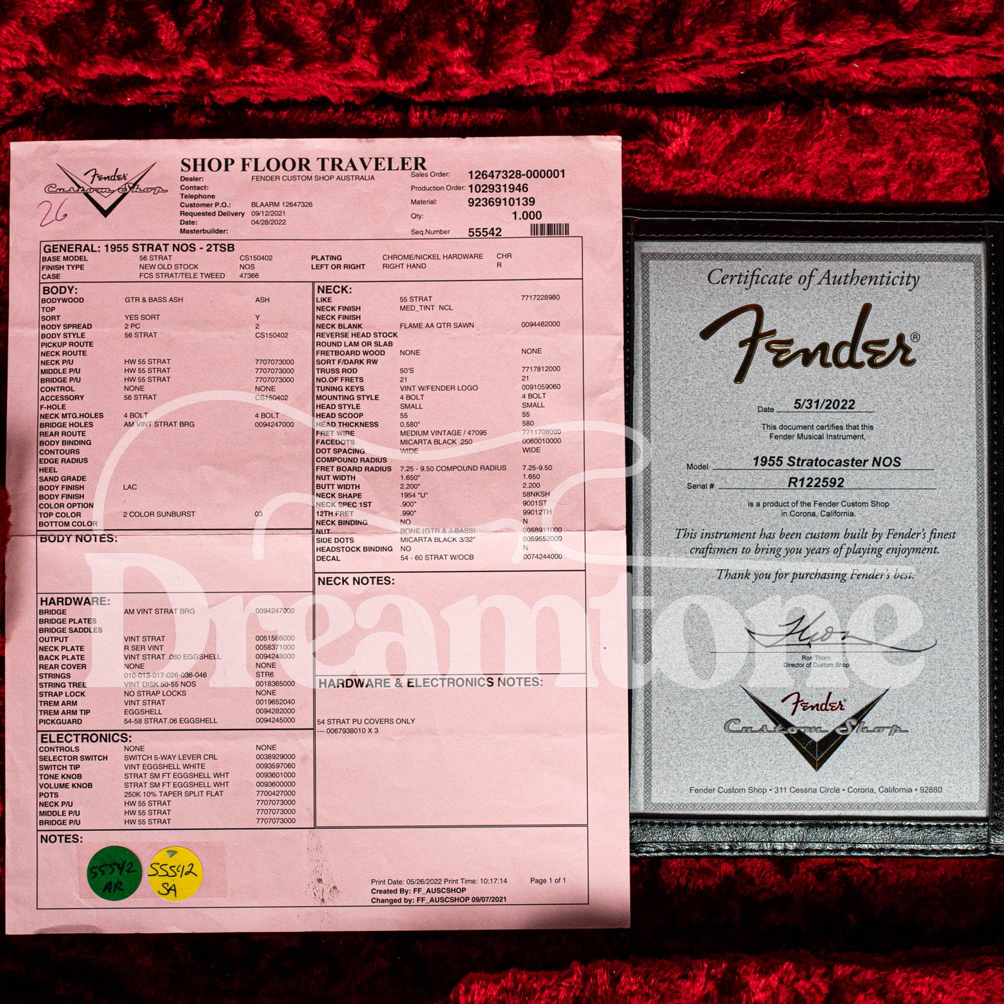 Fender Custom Shop Stratocaster '55 2-Tone Sunburst NOS 2022