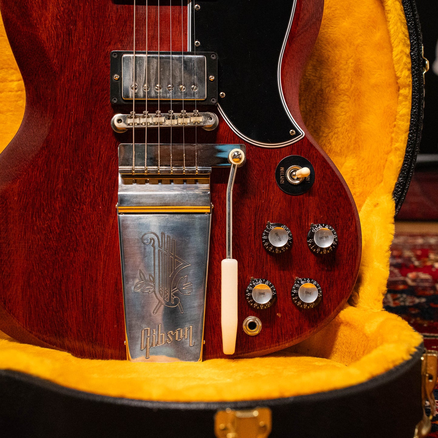 Gibson Murphy Lab 1964 SG Standard Cherry Red Ultra-Light Aged HD Wallpapers