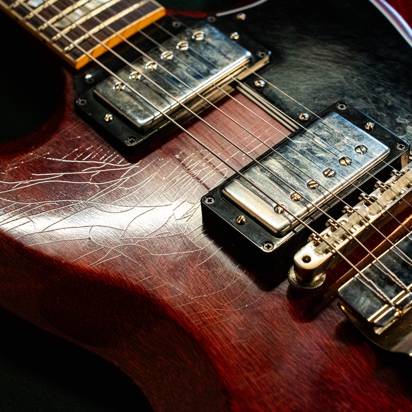 Gibson Murphy Lab 1964 SG Standard Cherry Red Ultra-Light Aged HD Wallpapers