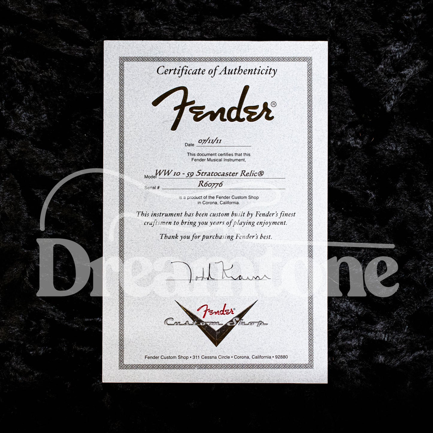 Fender Masterbuilt Brazilian Rosewood '59 Stratocaster Dakota Red By Todd Krause