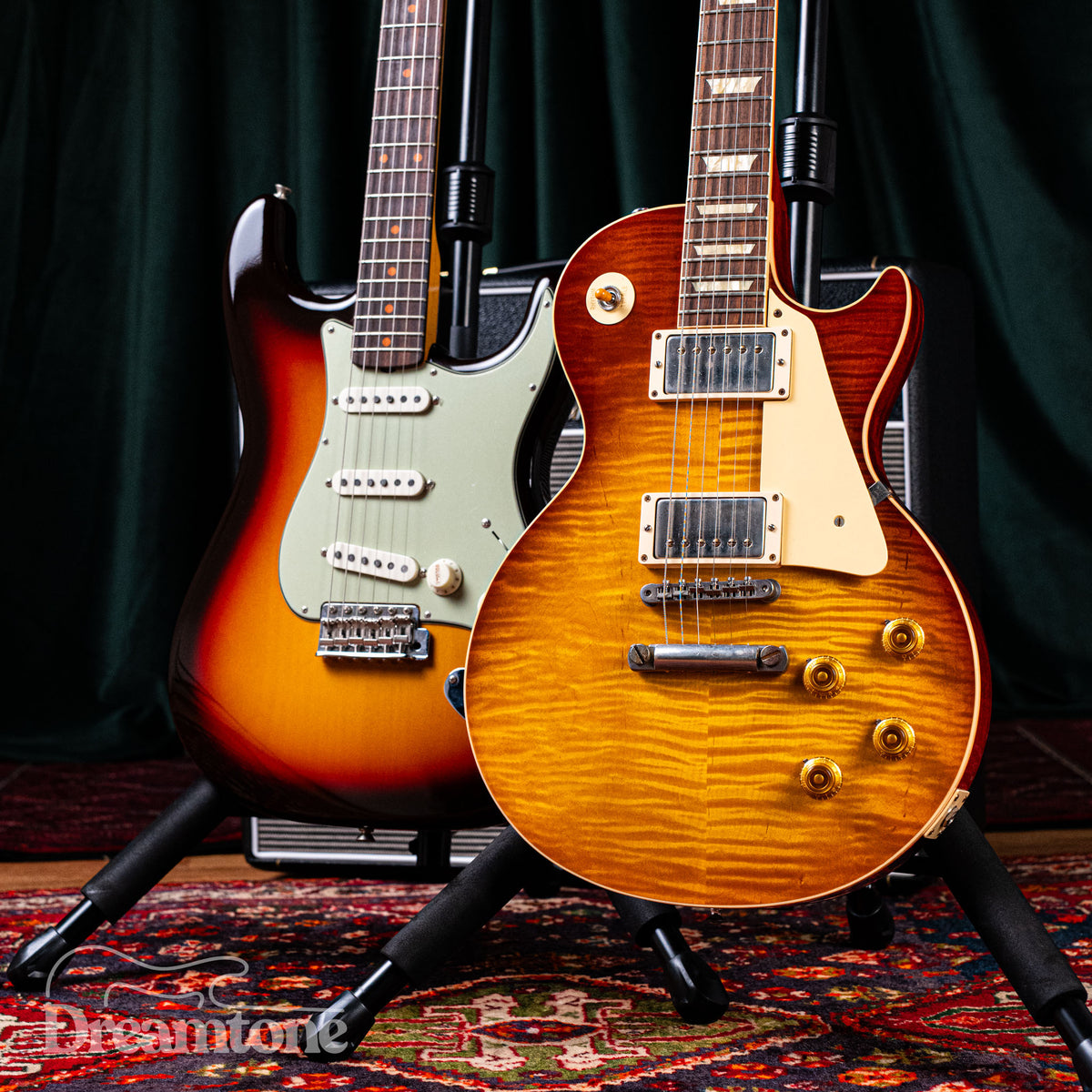 Gibson 1959 Les Paul 60th Anniversary + Fender Custom Shop 1959 Strat + Marshall 1974X + Accessories