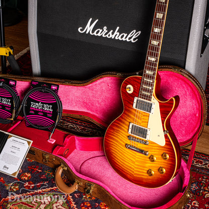Gibson Murphy Lab 1959 Les Paul Factory Burst Ultra-Light aged + Marshall Silver Jubilee Amp & Head + Accessories