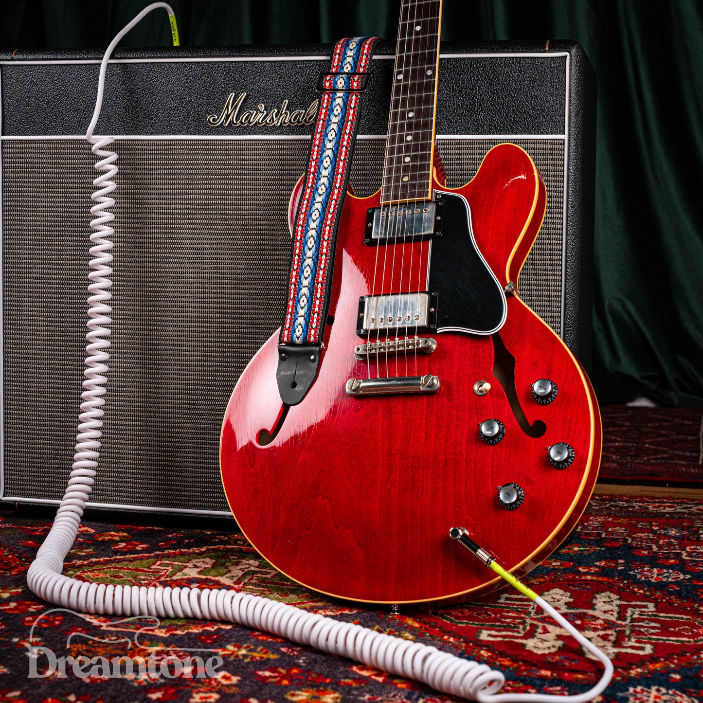 Gibson Murphy Lab 1961 ES-335 Cherry Ultra Light Aged + Marshall 1962 Bluesbreaker Combo & Accessories